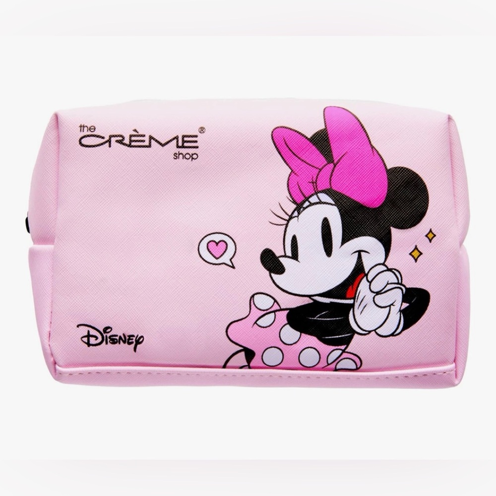 The Crème Shop Disney Minnie/Mickey Mouse Pink Cosmetic Bag